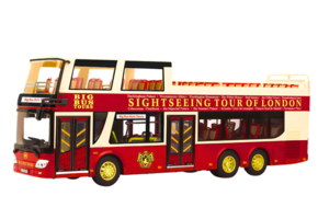 Metalen Londense Dubbeldekker Bus 1:42 - Verlicht Model met Bewegende Delen