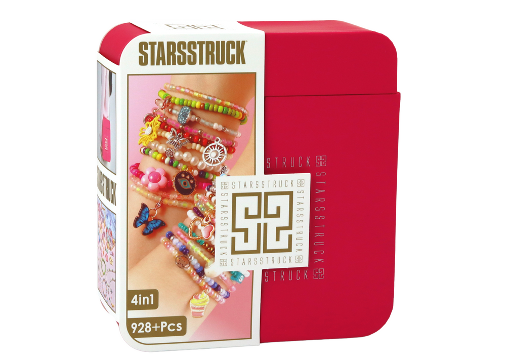 Kindvriendelijke Sieraden Knutselbox - CE-gecertificeerd - 6+ jaar - Roze Geschenkdoos