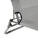 Luxe Strand Ligstoel Opvouwbaar - Grafiet - Extra Comfort Hoofdsteun