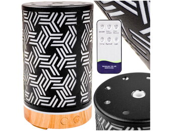 Design Aroma Diffuser met LED Sfeerverlichting - Zwart Hout