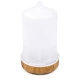 Stijlvolle 2-in-1 Luchtbevochtiger met Aromatherapie - Zwart Houtlook