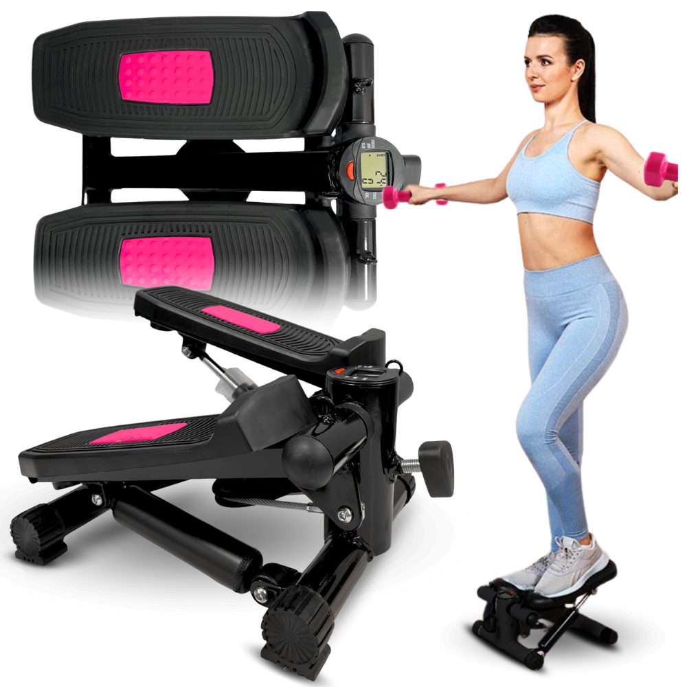 Hydraulische Fitness Stepper Deluxe - Complete Thuistraining met Display