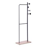 Compact Kledingrek voor Kleine Ruimtes - Zwart - Met Schoenplank