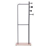 Compact Kledingrek voor Kleine Ruimtes - Zwart - Met Schoenplank