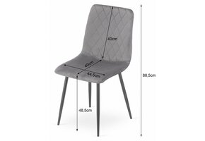 Ergonomische Eetkamerstoel - Fluweel - 88,5 cm Hoog - Belastbaar tot 120 kg