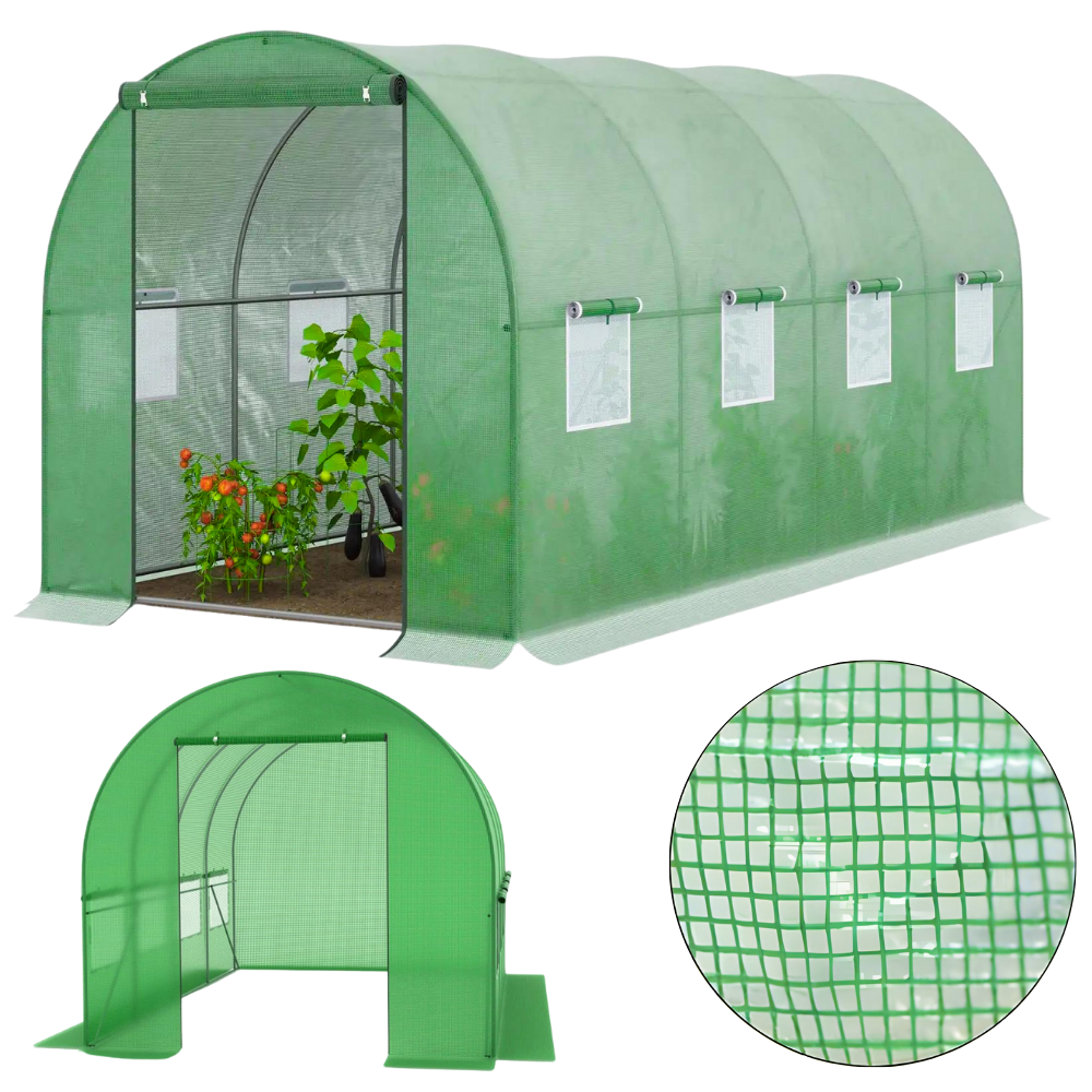 Complete Tunnelkas Folie Set - Eenvoudige Montage - 4.5x2x2m
