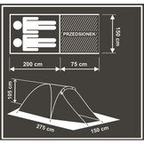 Lichtgewicht Festivaltent 2 Personen - Ultralicht 1,9kg - Inclusief Draagtas