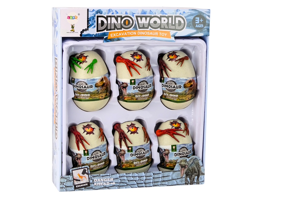 XL Dinosaurus Eieren Speelset - 6 Stuks - Ontdek en Graaf Dino's Uit - Vanaf 3 jaar