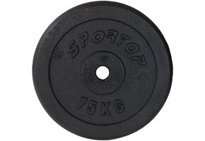 Heavy-Duty Gietijzeren Halterschijf - 15 kg - Professionele Serie