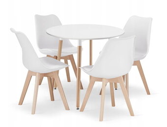 Moderne Ronde Eethoek Set - Compact Design - 80 cm - Wit