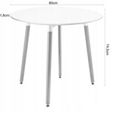 Complete Eethoek Set - Ronde Tafel - 4 Stoelen - Veelzijdig Wit