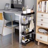Mobiele badkamerkast met haken - 4 planken voor optimale organisatie