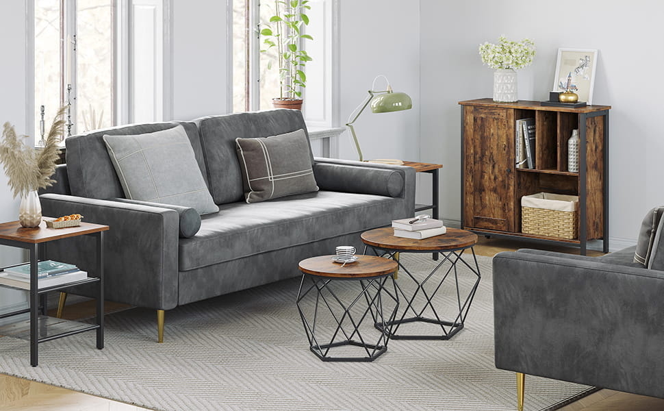 Nestbare Salontafelset 4-delig - Ruimtebesparend - Industrieel Design