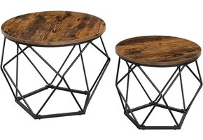 Verstelbare Salontafel Set - 2 Formaten - 4 Losse Tafels