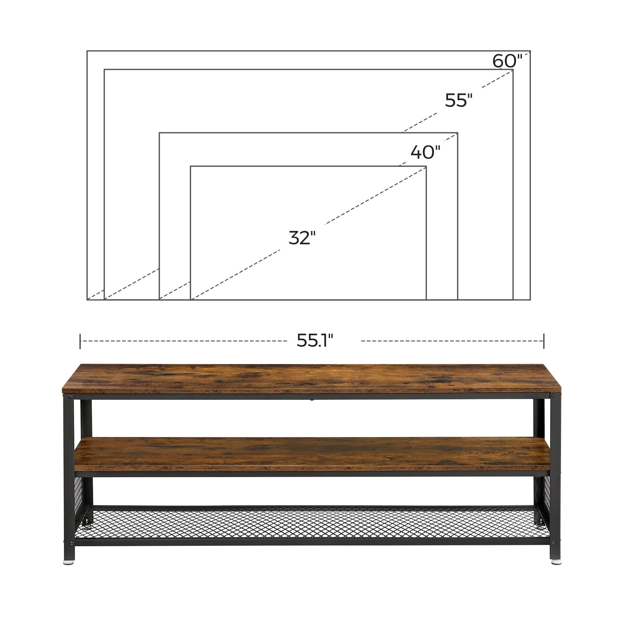 Design TV Dressoir - Industriële Stijl - 140 cm