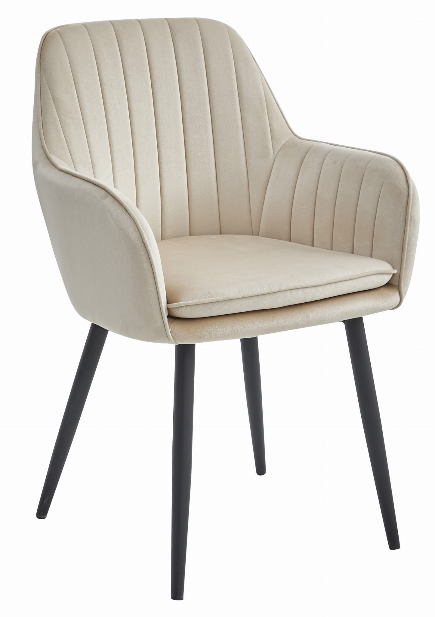Onderhoudsvriendelijke Eetkamerstoelen - Wasbare Velvet Bekleding - Beige - 2 stuks