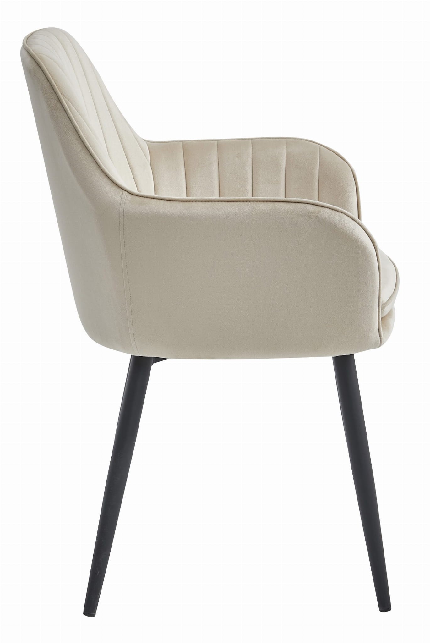 Onderhoudsvriendelijke Eetkamerstoelen - Wasbare Velvet Bekleding - Beige - 2 stuks