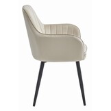 Multifunctionele Velvet Stoelen Set - Eetkamer/Kantoor/Woonkamer - Beige - 2 stuks