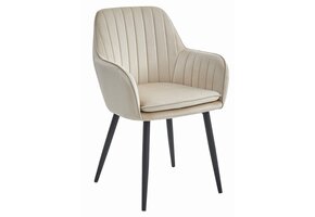 Ergonomische Eetkamerstoelen - Comfortabel Velvet Design - Beige - Set van 2