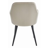 Moderne Velvet Eetkamerstoelen - Stijlvol Beige - Afneembare Hoes - Duoset