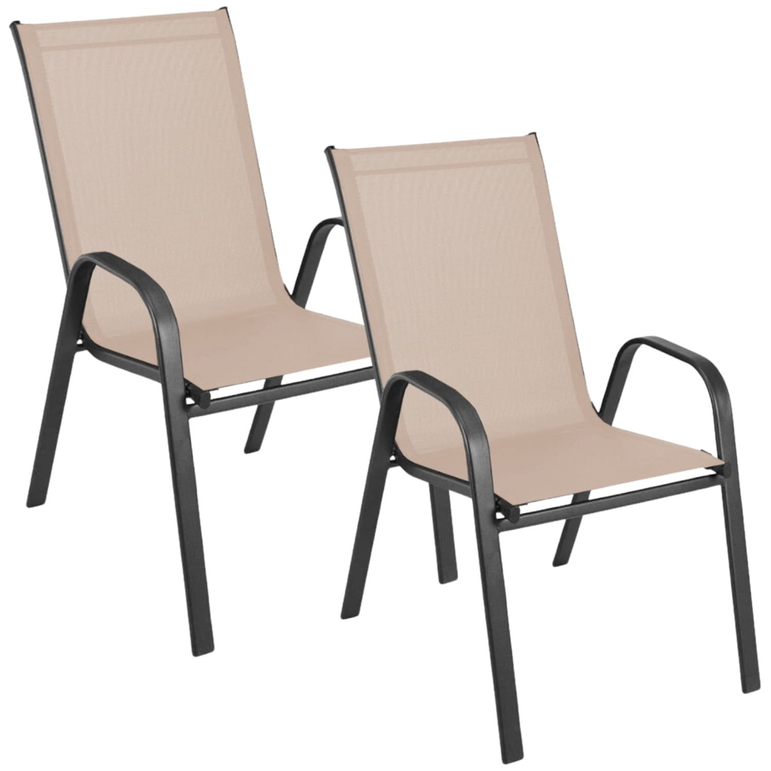 Weerbestendige Metalen Tuinstoel - Duurzaam Taupe Design - 120kg Belastbaar