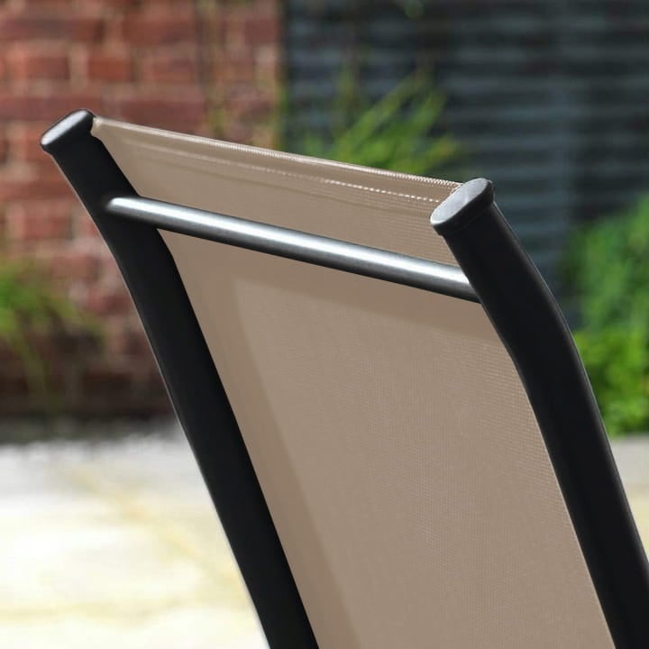 Weerbestendige Metalen Tuinstoel - Duurzaam Taupe Design - 120kg Belastbaar