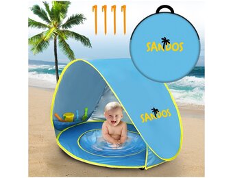 Pop-up Strand- en Tuintent met Badje - Compact en Draagbaar