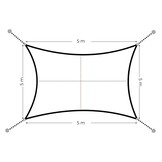 Multifunctioneel Kampeerzeil 5x5m - Waterdicht Reisscherm UV-bescherming