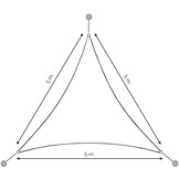 Design Schaduwdoek Driehoek - Modern Zonnezeil 5x5x5m - UV-werend