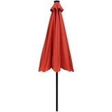 Zonne-energie Tuinparasol met LED Verlichting 3m - Terracotta