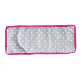 Kindvriendelijke Poppenwagen - Ideale Hoogte 54cm - Grijs-roze Sterren