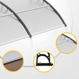 Design Deurluifel Boogmodel - Premium Polycarbonaat 200cm - Complete Set