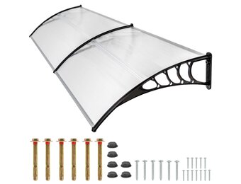 Voordeurluifel 200cm Compleet - Eenvoudige Zelfmontage - Inclusief Bevestigingsset