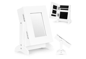 Make-up Spiegel Sieradenkast - Compact Beauty Meubel - Mat Wit