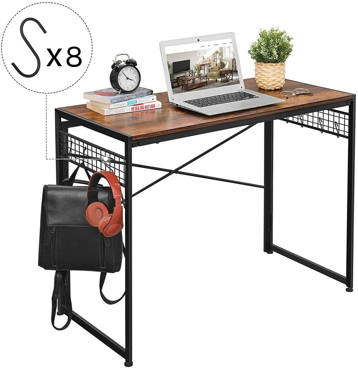 Professioneel Werkbureau - Duurzaam Eiken/Metaal - Industriële Stijl