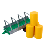 Complete Boerderijtractor Set - Extra Grote Rode Tractor met Hooiwagen