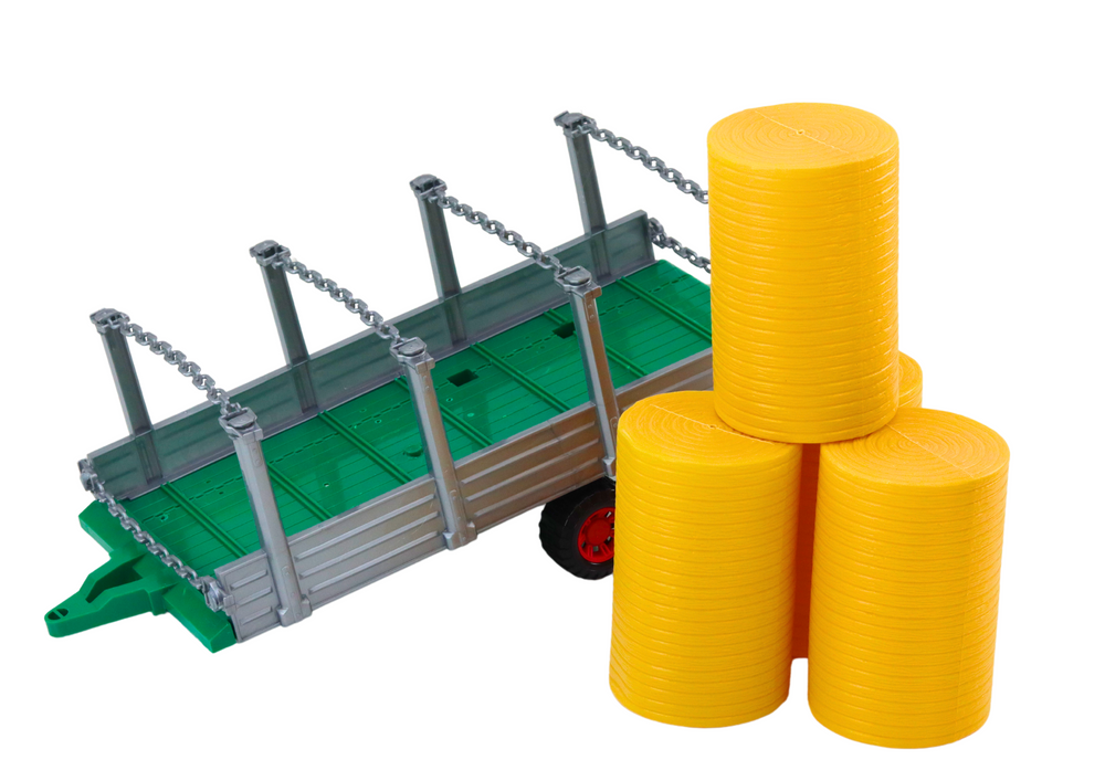 Complete Boerderijtractor Set - Extra Grote Rode Tractor met Hooiwagen