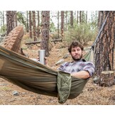 Duurzame Outdoor Hangmat met Geïntegreerd Muggennet - Premium Nylon - Natuurtinten