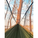 Duurzame Outdoor Hangmat met Geïntegreerd Muggennet - Premium Nylon - Natuurtinten