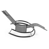 Luxe Ergonomische Tuinligstoel Grijs - Verstelbaar Ligbed met Organizer - 140 cm