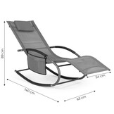 Comfort Tuinligbed Deluxe - Ergonomische Ligstoel met Opbergvak - Grijs