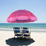 Tropische Parasol Hawaii-Style - UV-werend - 180 cm - Roze Zomersfeer