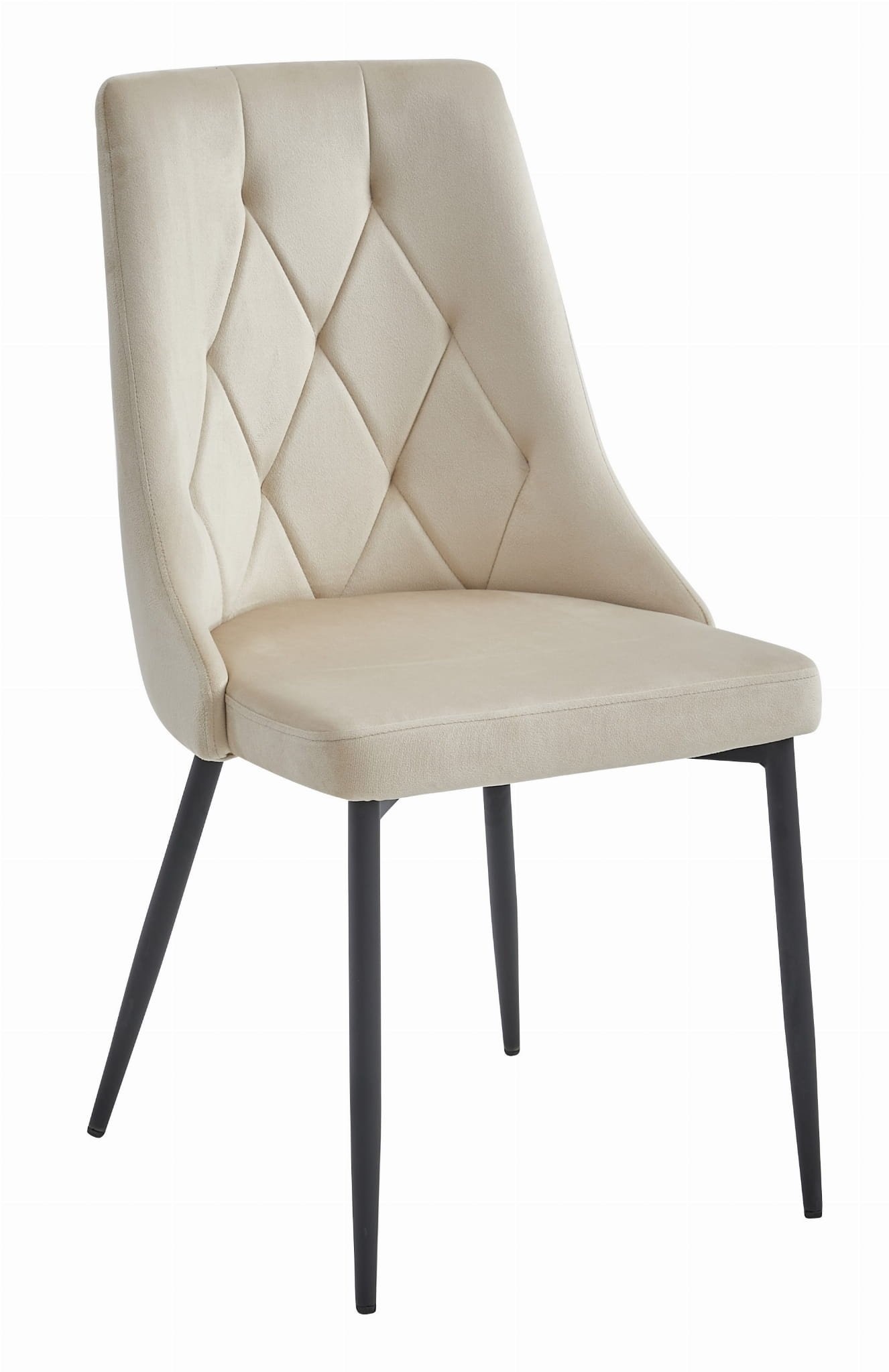 Moderne Eetkamerstoelen Set - 3x Beige Velvet - Betaalbare Luxe