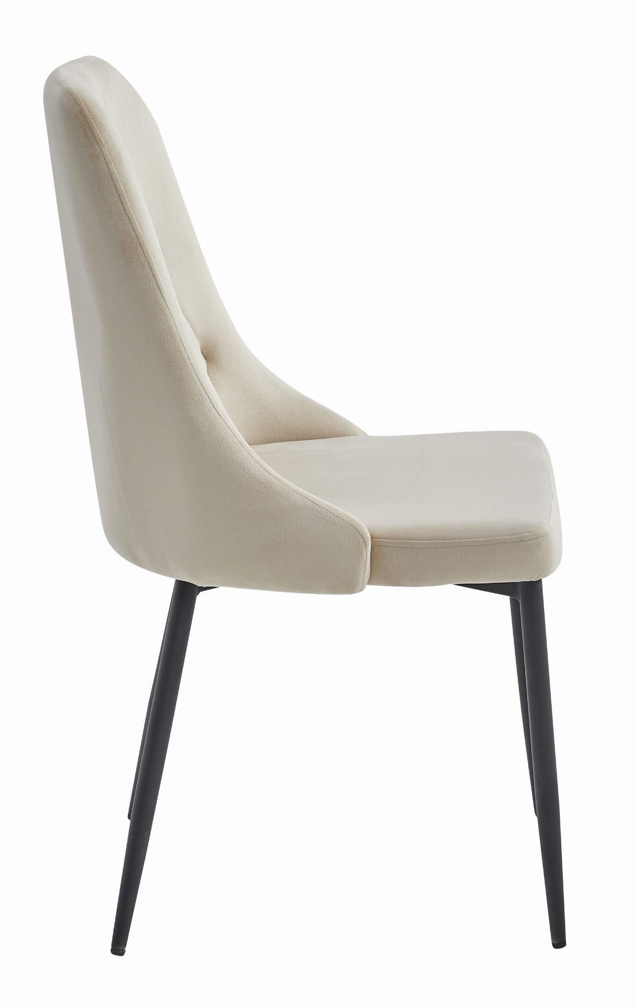 Moderne Eetkamerstoelen Set - 3x Beige Velvet - Betaalbare Luxe