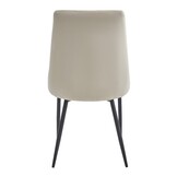 Moderne Eetkamerstoelen Set - 3x Beige Velvet - Betaalbare Luxe
