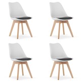 Praktische Eetkamerset - 4 Onderhoudsvriendelijke Stoelen met Kussencomfort