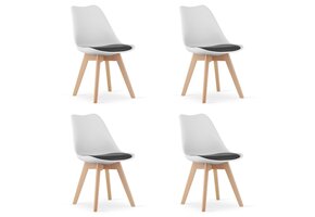 Compacte Eetkamerstoelen - 4 Ruimtebesparende Stoelen voor Kleine Ruimtes