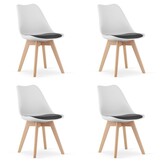 Voordelige Eetkamerset - 4 Moderne Stoelen in Scandinavische Stijl