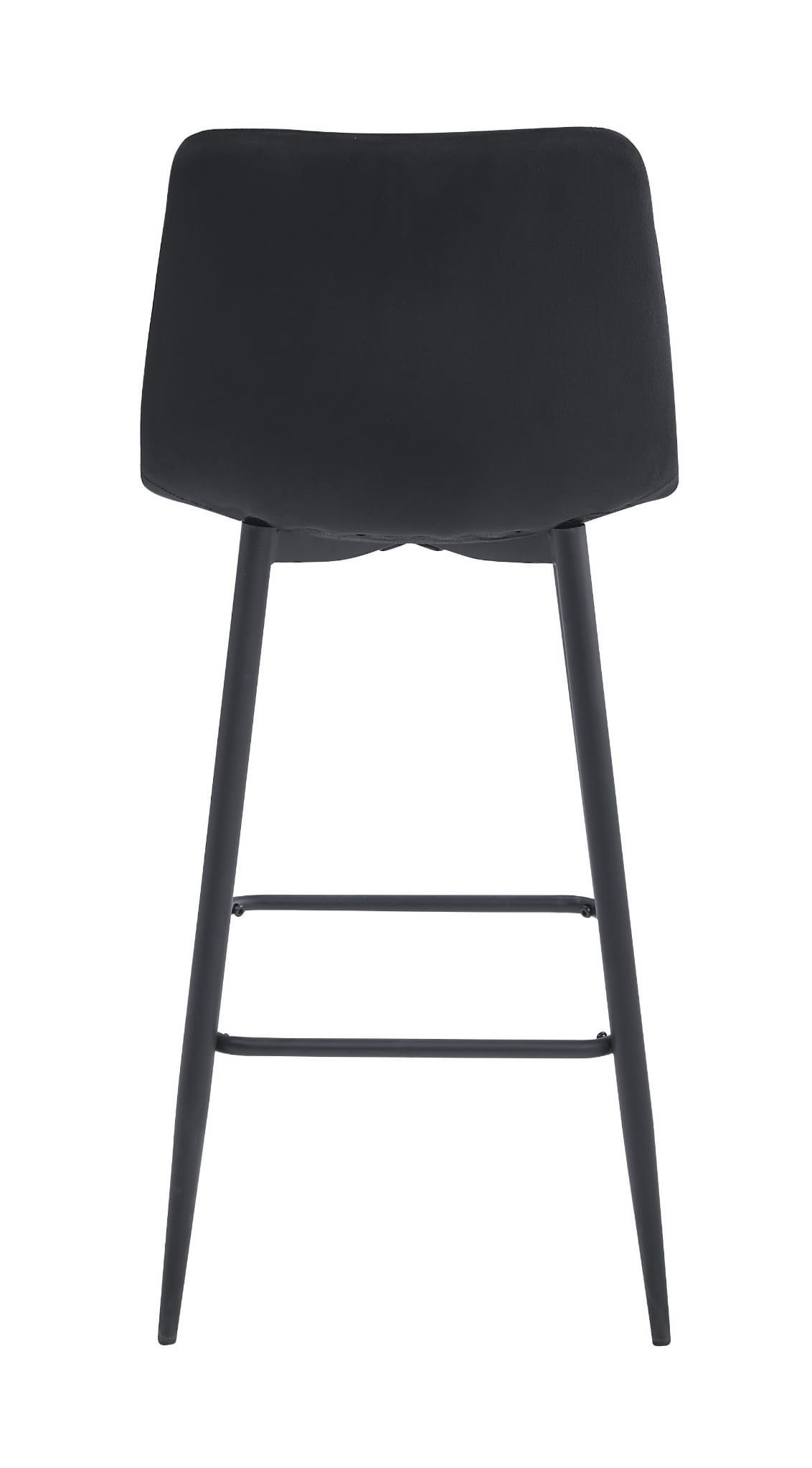 Moderne Barkrukken Set - 2x Zwart Fluweel - Industrieel Design