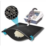 Luxe Kattenbak Opvangmat Set - 25x Zwart Design - Anti-Morssysteem 60x45cm